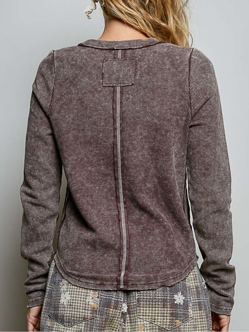 💕POL LAST FEW! Studded Peace Sign Long-Sleeve Top - Picture 5 of 8